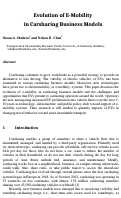 Cover page: Evolution of E-Mobility in Carsharing Business Models