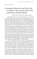 Cover page: Closing the Research and Data Gap in Order to Serve Asian Americans Better