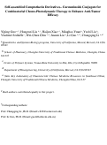 Cover page: Self-assembled Camptothecin derivatives – Curcuminoids conjugate for combinatorial chemo-photodynamic therapy to enhance anti-tumor efficacy
