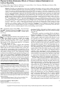 Cover page: Physical Activity Moderates Effects of Stressor-Induced Rumination on Cortisol Reactivity