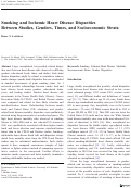 Cover page: Smoking and Ischemic Heart Disease Disparities Between Studies, Genders, Times, and Socioeconomic Strata