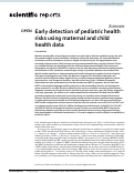 Cover page of Early detection of pediatric health risks using maternal and child health data.