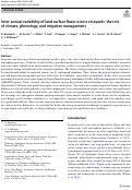 Cover page: Inter-annual variability of land surface fluxes across vineyards: the role of climate, phenology, and irrigation management