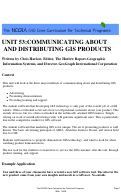 Cover page: Unit 53: Communicating About and Distributing GIS Products