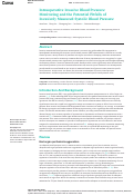 Cover page: Intraoperative Invasive Blood Pressure Monitoring and the Potential Pitfalls of Invasively Measured Systolic Blood Pressure