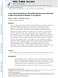 Cover page: Lower Visual Avoidance in Dementia Patients Is Associated with Greater Psychological Distress in Caregivers