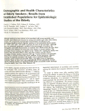 Cover page: Demographic and Health Characteristics of Elderly Smokers: Results from Established Populations for Epidemiologic Studies of the Elderly