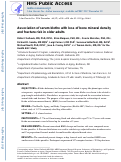 Cover page: Association of Serum Klotho with Loss of Bone Mineral Density and Fracture Risk in Older Adults