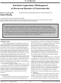 Cover page: Intestinal Angioedema Misdiagnosed as Recurrent Episodes of Gastroenteritis