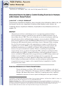 Cover page: Abnormal neurocirculatory control during exercise in humans with chronic renal failure