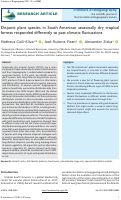 Cover page: Disjunct plant species in South American seasonally dry tropical forests responded differently to past climatic fluctuations