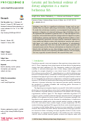 Cover page: Genomic and biochemical evidence of dietary adaptation in a marine herbivorous fish