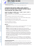 Cover page: Cognitive function in a middle aged cohort is related to higher quality dietary pattern 5 and 25 years earlier: The cardia study