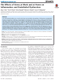 Cover page: The Effects of Stress at Work and at Home on Inflammation and Endothelial Dysfunction