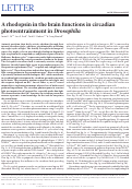 Cover page: A rhodopsin in the brain functions in circadian photoentrainment in Drosophila