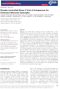 Cover page: Placebo-controlled Phase 2 Trial of Drisapersen for Duchenne Muscular Dystrophy.