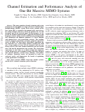 Cover page: Channel Estimation and Performance Analysis of One-Bit Massive MIMO Systems