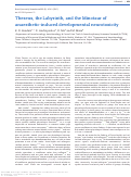 Cover page: Theseus, the Labyrinth, and the Minotaur of anaesthetic-induced developmental neurotoxicity