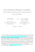 Cover page: Genetic Matching for Estimating Causal Effects: A General Multivariate Matching Method for Achieving Balance in Observational Studies