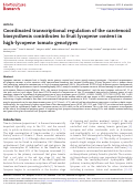 Cover page: Coordinated transcriptional regulation of the carotenoid biosynthesis contributes to fruit lycopene content in high-lycopene tomato genotypes