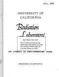 Cover page: THE STABILITY OF HIGH-TEMPERATURE OXIDES