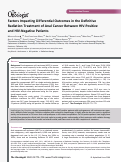 Cover page: Factors Impacting Differential Outcomes in the Definitive Radiation Treatment of Anal Cancer Between HIV-Positive and HIV-Negative Patients.