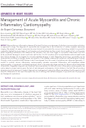 Cover page: Management of Acute Myocarditis and Chronic Inflammatory Cardiomyopathy: An Expert Consensus Document.