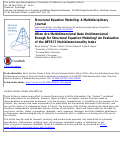 Cover page: When Are Multidimensional Data Unidimensional Enough for Structural Equation Modeling? An Evaluation of the DETECT Multidimensionality Index