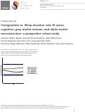 Cover page: Corrigendum to: Sleep duration over 28 years, cognition, gray matter volume, and white matter microstructure: a prospective cohort study