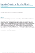 Cover page: From Los Angeles to the Inland Empire: The Flourishment and Implication of Jim Crow, Housing Discrimination in Postwar Southern California