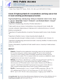 Cover page: Serum 25-hydroxyvitamin D concentrations and lung cancer risk in never-smoking postmenopausal women