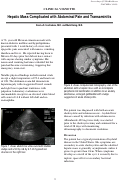 Cover page: Hepatic Mass Complicated with Abdominal Pain and Transaminitis