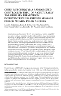 Cover page: Chieh Mei Ching Yi: A randomized controlled trial of a culturally tailored HIV prevention intervention for Chinese massage parlor women in Los Angeles.