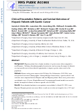 Cover page: Clinical Presentation Patterns and Survival Outcomes of Hispanic Patients with Gastric Cancer