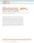 Cover page: Rapid tuning shifts in human auditory cortex enhance speech intelligibility.