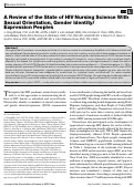 Cover page: A Review of the State of HIV Nursing Science With Sexual Orientation, Gender Identity/Expression Peoples