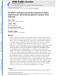 Cover page: The Effects of Interpersonal Emotional Expression, Partner Responsiveness, and Emotional Approach Coping on Stress Responses