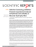 Cover page: Selective Connexin43 Inhibition Prevents Isoproterenol-Induced Arrhythmias and Lethality in Muscular Dystrophy Mice