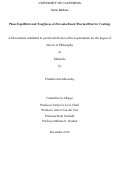 Cover page: Phase Equilibria and Toughness of Zirconia-Based Thermal Barrier Coatings