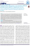 Cover page: Training for Better Management: Avante Zambézia, PEPFAR and Improving the Quality of Administrative Services Comment on Implementation of a Health Management Mentoring Program: Year-1 Evaluation of Its Impact on Health System Strengthening in Zambézia Province, Mozambique.