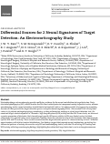 Cover page: Differential Sources for 2 Neural Signatures of Target Detection: An Electrocorticography Study.