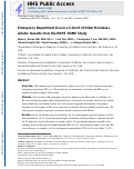 Cover page: Emergency Department Use in a Cohort of Older Homeless Adults: Results From the HOPE HOME Study