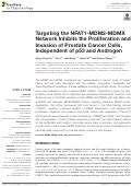 Cover page: Targeting the NFAT1-MDM2-MDMX Network Inhibits the Proliferation and Invasion of Prostate Cancer Cells, Independent of p53 and Androgen