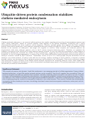 Cover page: Ubiquitin-driven protein condensation stabilizes clathrin-mediated endocytosis.