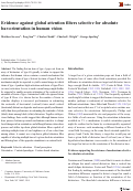 Cover page: Evidence against global attention filters selective for absolute bar-orientation in human vision