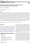 Cover page: Mathematical analysis of laboratory microbial experiments demonstrating deterministic chaotic dynamics