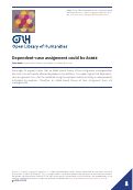 Cover page of Dependent-case assignment could be AGREE