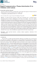 Cover page: Rapid Communication: Plasma Interleukin-35 in Children with Autism