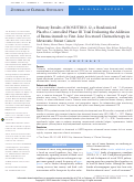 Cover page: Primary Results of ROSE/TRIO-12, a Randomized Placebo-Controlled Phase III Trial Evaluating the Addition of Ramucirumab to First-Line Docetaxel Chemotherapy in Metastatic Breast Cancer