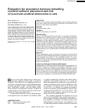 Cover page: Evaluation for association between indwelling urethral catheter placement and risk of recurrent urethral obstruction in cats.